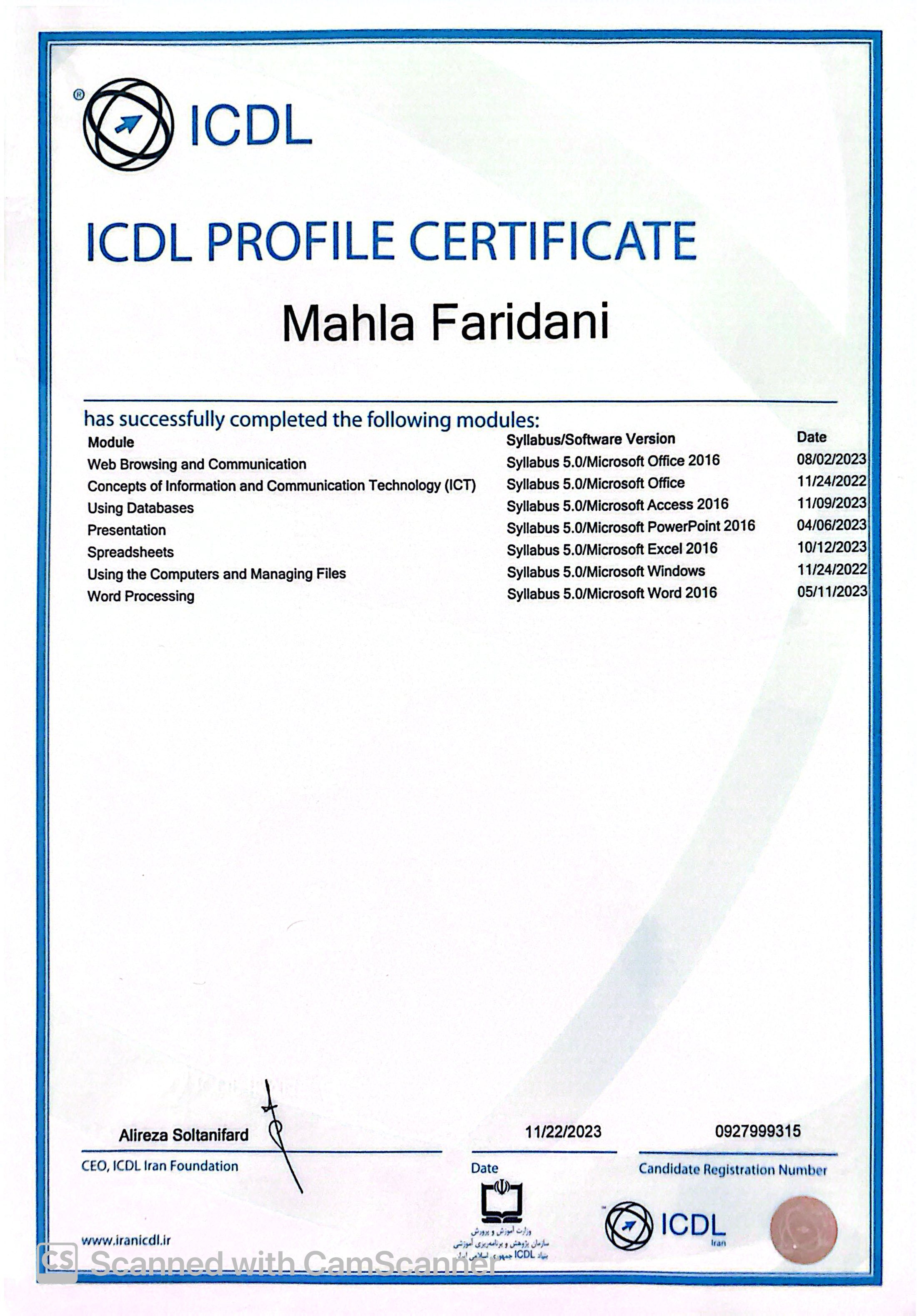 certificate